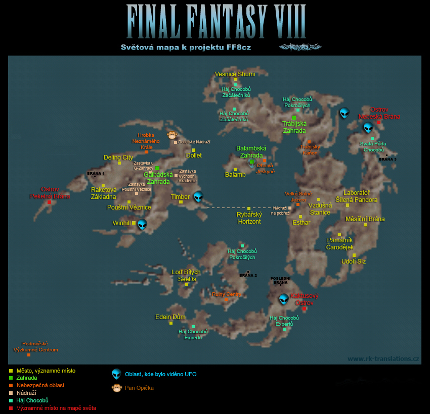 Final Fantasy VIII: Mapa světa